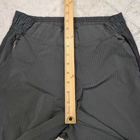 Athleta Pants Women's 2 Black Textured Brooklyn Jogger Nylon Light Run Travel - Picture 5 of 11